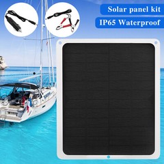 20W Solar Panel 12V Trickle Charger Battery Charger Kit Maintainer Boat Car RV