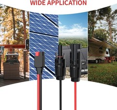 10AWG 2FT Solar Panel Cable to Anderson Connector 2 6 10 20 35 50FT Solar Ext…
