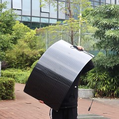 130W Solar Panel Flexible Monocrystalline PV Charging For RV Boats Trailer Black