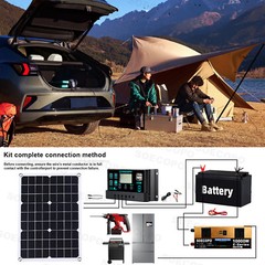 10000W Power Inverter Solar Generator With 200W Solar Panel Home Complete Set