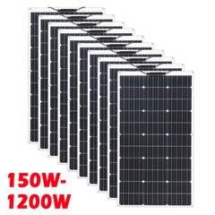150W 600W 1200W Flexible Mono Solar Panel 12V Portable for RV Camping Home Boat