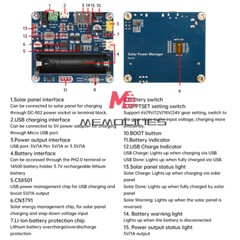 Power Manager Module for 6V~24V Solar Panel Support MPPT USB Battery Charging