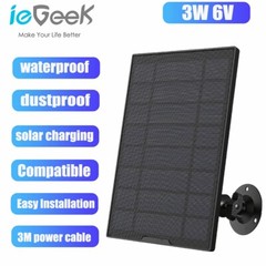 ieGeek Type-C Port Solar Panel for Outdoor Security Camera Home Battery CCTV Cam