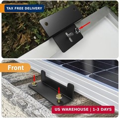 16 PCS Solar Panel Mounting Z Brackets,Solar Panel Mounting Brackets for RV | Li