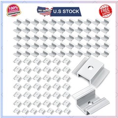 48 Pack Solar Panel Mid Clamps 1.06 Inch Aluminum Mounting Bracket Kit