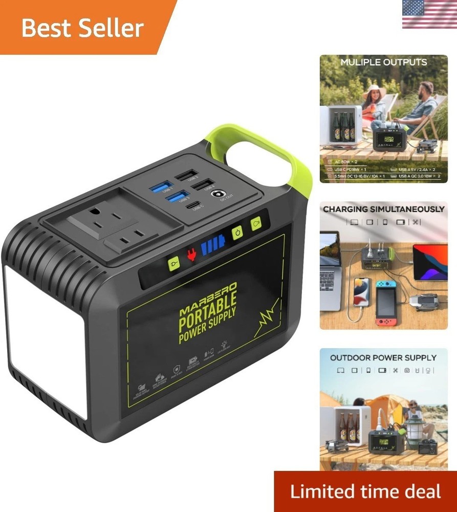 Portable 88Wh Power Station – Fast Charging Solar Generator for Camping & Backup