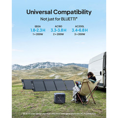 BLUETTI 200W Solar Panel Foldable IP67 for Portable Power Station for Camping