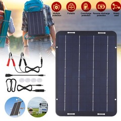 60W Solar Panel 12V Trickle Charger Battery Charger Kit Maintainer Boat Car RV