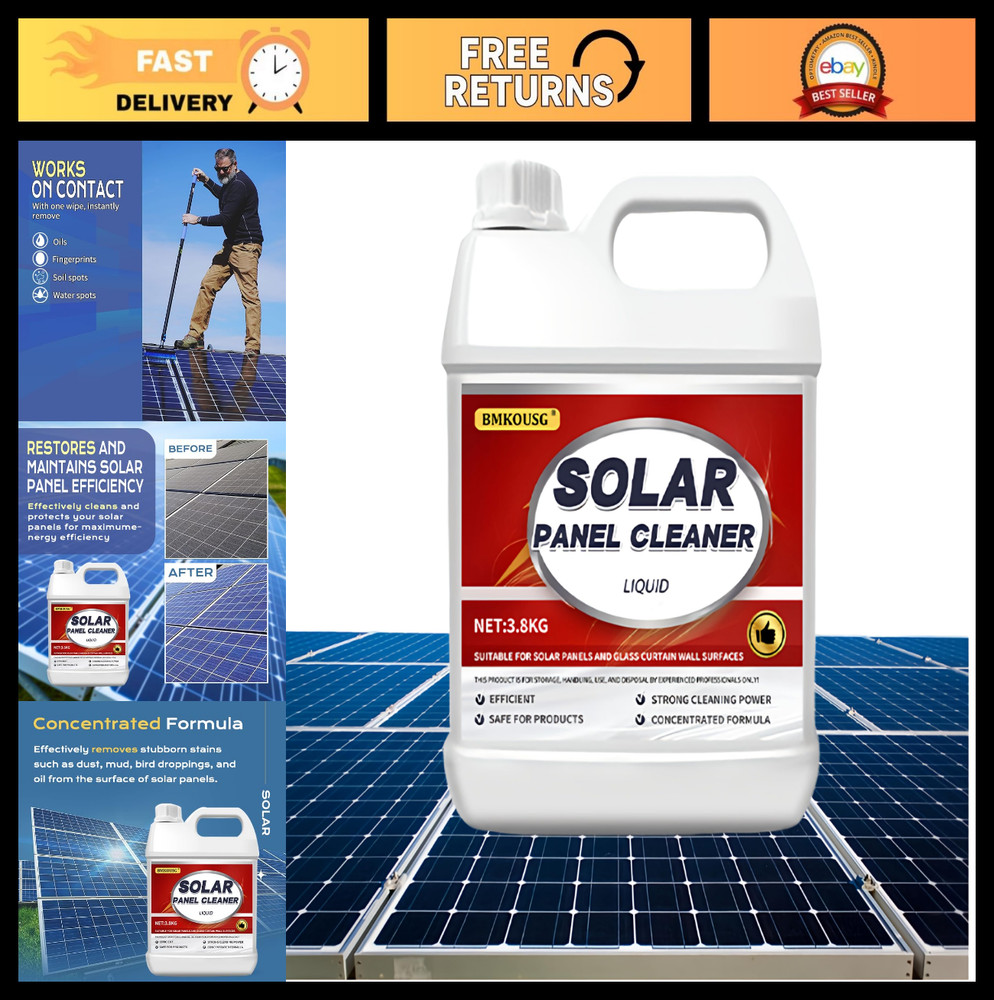 Industrial Solar Panel Cleaner Kit – Fast Dry, Removes Dirt, Dust, Oils & Water