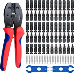Solar Panel Connector, 60PCS Solar Crimper Tool Kit for Connecting Solar Pane…
