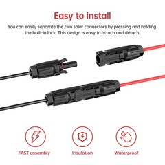 ELFCULB Solar To XT90 Female Cable 10AWG 6FT For Power Stations XT90 Solar