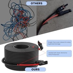Solar Extension Cable 10AWG 5FT MC4 Male Female Connectors Waterproof Outdoor