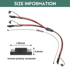 PAEKQ SAE Connector Splitter 10AWG Y Splitter SAE 1 to 2 Extension Cable Quic…