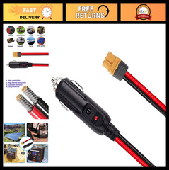 XT60 Extension Cable 3.3ft, Female to Cigarette Lighter Male Plug, 12AWG Adapter