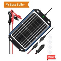 Waterproof 12W 12V Solar Battery Charger & Maintainer Pro, Built-in UltraSmar…
