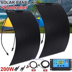200 Watts Solar Panel Kit 30A 18V Battery Charger w/ Controller Caravan Boat RV