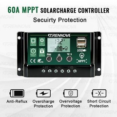 Grennova 2200W Off-Grid Solar Kit 50W Panel 60A MPPT Dual Voltage Inverter Home