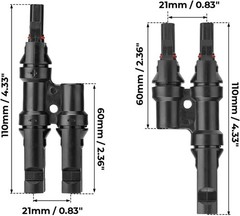Lightweight Solar Branch Connectors 3.52 Ounces for Efficient Installation