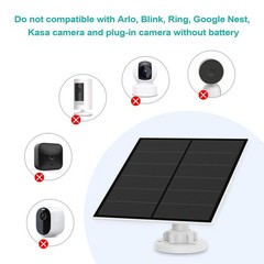 Solar Panel for Security Camera, 5W USB Solar Panel for Micro USB and USB-C P…