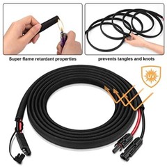 Solar Panel Connector,10AWG SAE to Male & Female Adapter PV Extension Cablewire