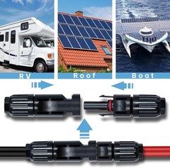 24 PCS Solar Connectors Male & Female Panel Cable Connectors with 2Pcs Spanne…
