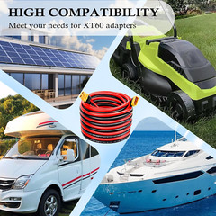 XT60 Extension Cable 10AWG 40FT XT60 to XT60 Cable with Male to Female Connector