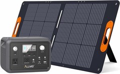 300W Portable Power Station Generator LiFePO4 Battery 100W Flexable Solar Panel