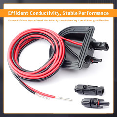 Solar Cable Entry Gland with 10Ft 10AWG Extension Cord, RV Roof Mountable, MC4 C