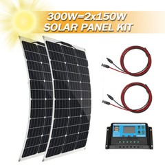 300 Watt Monocrystalline Solar Panel Kit Half-Cut 108 Cells 22% Efficiency Panel
