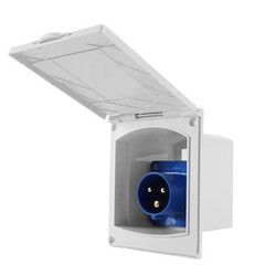 Waterproof External Socket for RV Campers Trailers 16A IP44 Plastic Material