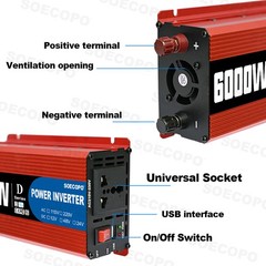 SOECOPO 6000W Solar System Complete Kit,12V DC to 110V/220V AC Inverter FlexibCP
