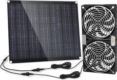 5.5″ Solar Fan, Solar Panel Fan, 30W Solar Powered Fan with Dual IPX7 Waterproof
