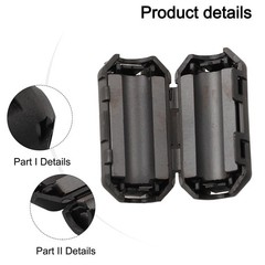 Ferrite Clip On Cores 20pcs Set for RFI Noise Suppression 7mm and 13mm Sizes