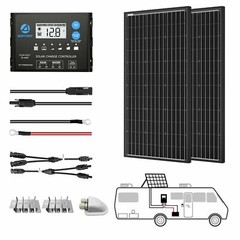 ⭐AP 12V/24V 200W Mono Solar RV Kits, 20A PWM Charge Controller 2x100w 20A⭐️