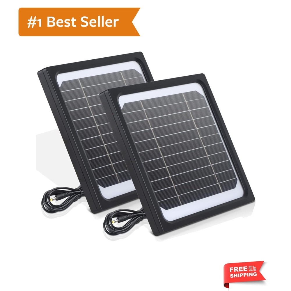 5W 12V Solar Panel for Trail Camera – Waterproof Solar Charger Kit with 5200m…