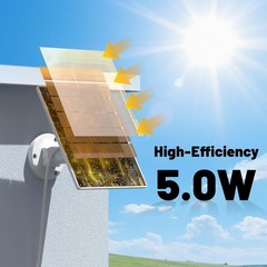 5W Solar Panel Charger for Arlo Cameras – 2 Pack, Waterproof Cable, 360° Mount