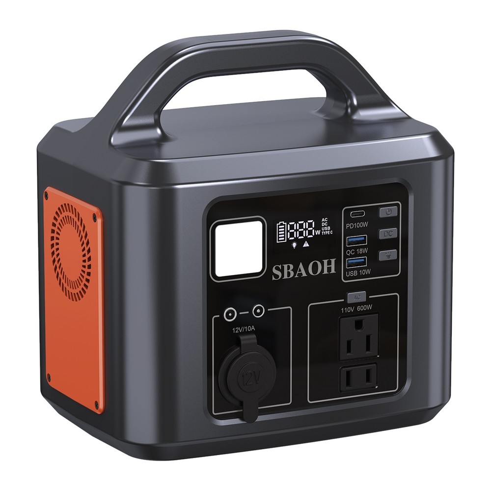 SBAOH Portable Power Station 538.7Wh 600W Home Backup Generator, Brand New