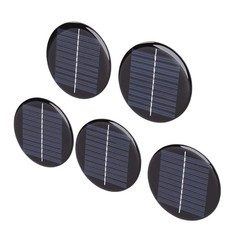 5pcs Round Solar Panel Compact Reliable Energy For DIY Projects Easy To Use
