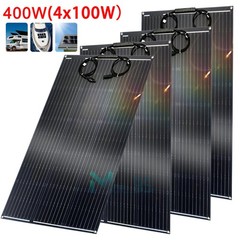 400Watt Flexible Mono Solar Panel 12V Volt Car Boat RV Home Rooftop Camping Roof