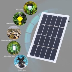 2W 5V Polysilicon Solar Power Battery Panel with DC Interface Charging