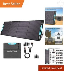 200W ETFE Waterproof Solar Panel – Compact and Lightweight for Hiking and RV Use