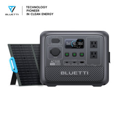 BLUETTI AC50B 700W 448Wh+120W Solar Panel Portable Power Station Camping/Trip