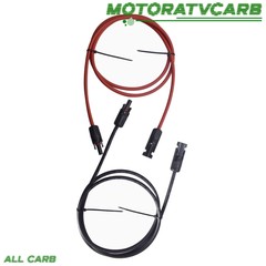 ALL-CARB 1 Pair Black + Red Solar Panel Extension Cable Wire Connector 12/10 AWG