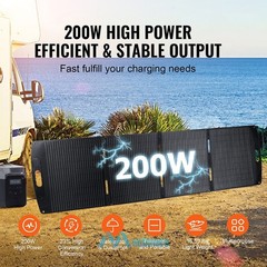 Foldable Solar Panel 200W 100W Solar Charger w/ PWM Controller for Power Station
