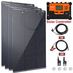 200W 400W Solar Panel Kit 12V Battery Charge RV Caravan Rooftop Off-Grid Home PV