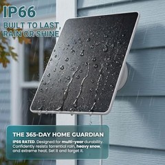 2-Pack 6W Solar Panel for Ring Camera Outdoor Wireless, Fast Solar Charger for R