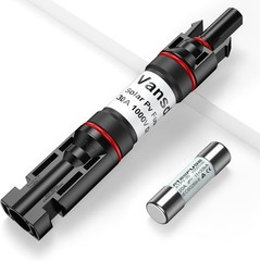 PV Male & Female Connector for 30A Solar Fuse Holder – 1000V DC Safety Device
