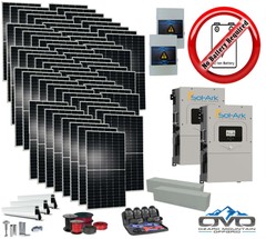 35KW Complete Offgrid Solar Kit + 2x 15K Sol-Ark Inverter +35.2KW Solar with Mou