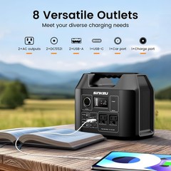 Portable Power Station 80000mAh, 256Wh LiFePO4 Battery Backup,300W AC Outlets…