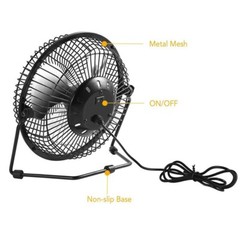 Portable 4 Inch Solar Powered Fan Greenhouse Suitable Energy Efficient